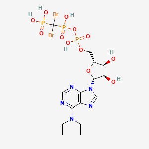 [Dibromo-[[[(2R,3S,4R,5R)-5-[6-(diethylamino)purin-9-yl]-3,4-dihydroxyoxolan-2-yl]methoxy-hydroxyphosphoryl]oxy-hydroxyphosphoryl]methyl]phosphonic acid