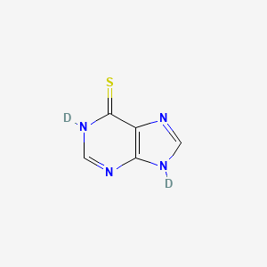molecular formula C₅H₂D₂N₄S B1142901 6-Mercaptopurine-d2 CAS No. 82677-93-8