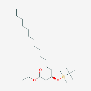 molecular formula C₂₄H₅₀O₃Si B1142911 Ethyl (R)-3-((tert-butyldimethylsilyl)oxy)hexadecanoate CAS No. 245489-84-3