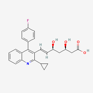 molecular formula C25H24FNO4 B1142916 7-(2-Cyclopropyl-4-(4-fluorophenyl)quinolin-3-yl)-3,5-dihydroxyhept-6-enoic acid CAS No. 121659-03-8