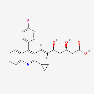 molecular formula C50H46CaF2N2O8 B1142916 7-(2-Cyclopropyl-4-(4-fluorophenyl)quinolin-3-yl)-3,5-dihydroxyhept-6-enoic acid CAS No. 121659-03-8