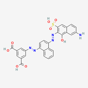5-((4-((7-Amino-1-hydroxy-3-sulfonaphthalen-2-yl)diazenyl)naphthalen-1-yl)diazenyl)isophthalic acid