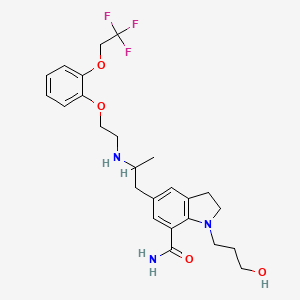(R)-1-(3-hydroxypropyl)-5-(2-((2-(2-(2,2,2-trifluoroethoxy)phenoxy)ethyl)amino)propyl)indoline-7-carboxamide