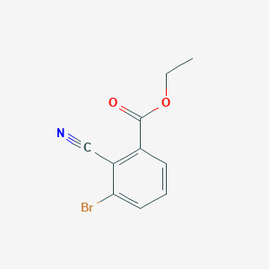 molecular formula C10H8BrNO2 B1142935 Ethyl 3-bromo-2-cyanobenzoate CAS No. 1261483-68-4