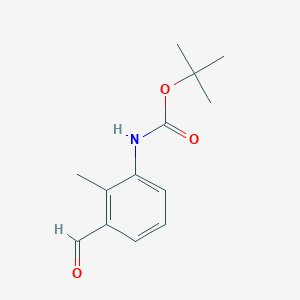 molecular formula C13H17NO3 B1142939 Carbamic acid, N-(3-formyl-2-methylphenyl)-, 1,1-dimethylethyl ester CAS No. 1263279-61-3