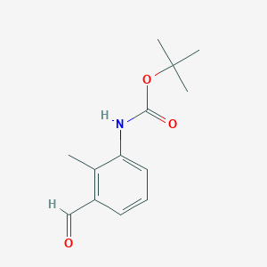 molecular formula C13H17NO3 B1142939 tert-butyl N-(3-formyl-2-methylphenyl)carbamate CAS No. 1263279-61-3