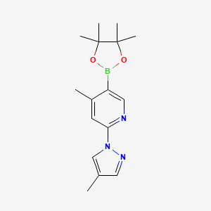 4-Methyl-2-(4-methyl-1h-pyrazol-1-yl)-5-(4,4,5,5-tetramethyl-[1,3,2]dioxaborolan-2-yl)pyridine