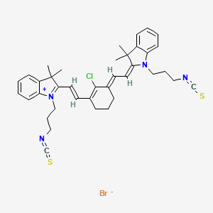 (2E)-2-[(2E)-2-[2-chloro-3-[(E)-2-[1-(3-isothiocyanatopropyl)-3,3-dimethylindol-1-ium-2-yl]ethenyl]cyclohex-2-en-1-ylidene]ethylidene]-1-(3-isothiocyanatopropyl)-3,3-dimethylindole;bromide
