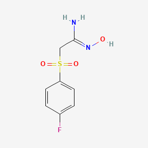 2-((4-Fluorophenyl)sulfonyl)-N-hydroxyacetimidamide