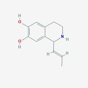 molecular formula C12H15NO2 B1142972 1-(Prop-1-en-1-yl)-1,2,3,4-tetrahydroisoquinoline-6,7-diol CAS No. 188553-86-8