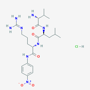 molecular formula C25H42N8O7 B1142975 D-Valyl-L-leucyl-N~5~-(diaminomethylidene)-N-(4-nitrophenyl)-L-ornithinamide--hydrogen chloride (1/1) CAS No. 162303-66-4