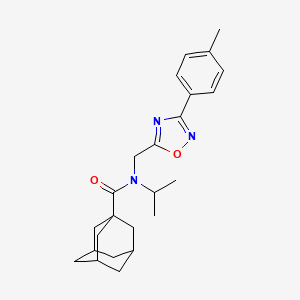 molecular formula C24H31N3O2 B11430022 N-isopropyl-N-{[3-(4-methylphenyl)-1,2,4-oxadiazol-5-yl]methyl}adamantane-1-carboxamide 