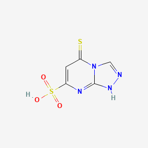 molecular formula C5H4N4O3S2 B1143005 5-Mercapto-[1,2,4]triazolo[4,3-a]pyrimidine-7-sulfonic acid CAS No. 189503-76-2