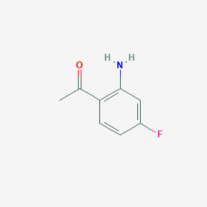 molecular formula C8H8FNO B114301 1-(2-Amino-4-fluorophenyl)ethanone CAS No. 159305-15-4