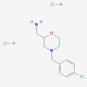 molecular formula C12H19Cl3N2O B1143010 c-[4-(4-Chlorobenzyl)morpholin-2-yl]methylamine dihydrochloride CAS No. 174560-80-6
