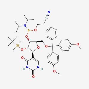 B1143011 2'-O-tert-Butyldimethylsilyl-5'-O-DMT-pseudoUridine 3'-CE phosphoramidite CAS No. 163496-23-9