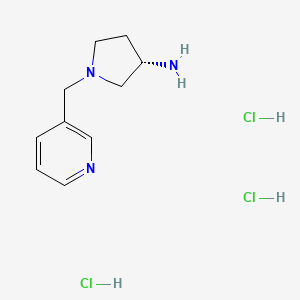 molecular formula C10H18Cl3N3 B1143027 (S)-1-(Pyridin-3-ylmethyl)pyrrolidin-3-amine trihydrochloride CAS No. 169452-31-7