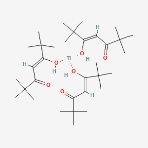 molecular formula C33H57O6Ti B1143031 Tris(2,2,6,6-tetramethyl-3,5-heptanedionato)titanium(III) CAS No. 181418-64-4