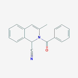 molecular formula C18H14N2O B114305 2-Benzoyl-3-methyl-1,2-dihydroisoquinoline-1-carbonitrile CAS No. 21259-77-8