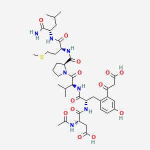 molecular formula C39H57N7O13S B1143050 AC-Asp-tyr(2-malonyl)-val-pro-met-leu-NH2 