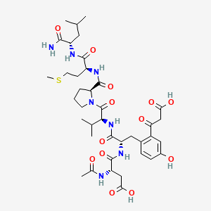 molecular formula C39H57N7O13S B1143050 AC-Asp-tyr(2-malonyl)-val-pro-met-leu-NH2 CAS No. 168135-79-3