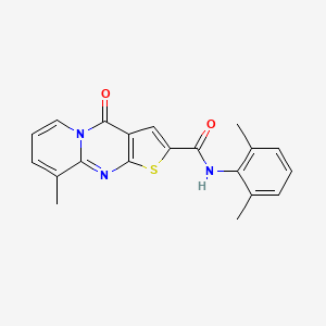 molecular formula C20H17N3O2S B11430582 N-(2,6-dimethylphenyl)-9-methyl-4-oxo-4H-pyrido[1,2-a]thieno[2,3-d]pyrimidine-2-carboxamide 