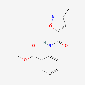 molecular formula C13H12N2O4 B11430609 Methyl 2-{[(3-methylisoxazol-5-yl)carbonyl]amino}benzoate 