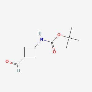 molecular formula C10H17NO3 B1143065 tert-butyl N-(3-formylcyclobutyl)carbamate CAS No. 171549-91-0