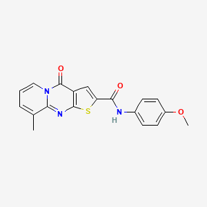 molecular formula C19H15N3O3S B11430653 N-(4-methoxyphenyl)-9-methyl-4-oxo-4H-pyrido[1,2-a]thieno[2,3-d]pyrimidine-2-carboxamide 