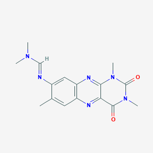 molecular formula C16H18N6O2 B11430654 N,N-dimethyl-N'-(1,3,7-trimethyl-2,4-dioxo-1,2,3,4-tetrahydrobenzo[g]pteridin-8-yl)imidoformamide 