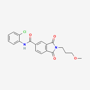 molecular formula C19H17ClN2O4 B11430848 N-(2-chlorophenyl)-2-(3-methoxypropyl)-1,3-dioxo-2,3-dihydro-1H-isoindole-5-carboxamide 
