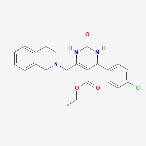 molecular formula C23H24ClN3O3 B11430871 ethyl 4-(4-chlorophenyl)-6-(3,4-dihydroisoquinolin-2(1H)-ylmethyl)-2-oxo-1,2,3,4-tetrahydropyrimidine-5-carboxylate 