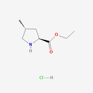 molecular formula C8H15NO2 B1143092 (2S,4R)-Ethyl-4-methylpyrrolidine-2-carboxylate HCl CAS No. 165273-06-3