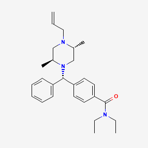molecular formula C27H37N3O B1143094 4-[(S)-[(2S,5R)-2,5-dimethyl-4-prop-2-enyl-1-piperazinyl]-phenylmethyl]-N,N-diethylbenzamide CAS No. 178803-51-5