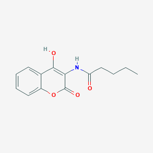 molecular formula C14H15NO4 B11431010 N-(4-hydroxy-2-oxo-2H-chromen-3-yl)pentanamide 