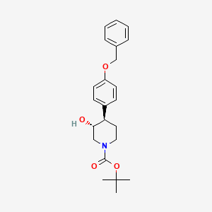 B1143103 tert-butyl (3R,4R)-4-(4-benzyloxyphenyl)-3-hydroxy-piperidine-1-carboxylate CAS No. 188867-89-2