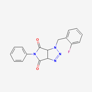 molecular formula C17H13FN4O2 B11431056 1-(2-fluorobenzyl)-5-phenyl-3a,6a-dihydropyrrolo[3,4-d][1,2,3]triazole-4,6(1H,5H)-dione 
