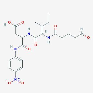 molecular formula C28H40N6O11 B1143114 3-[[3-Methyl-2-(5-oxopentanoylamino)pentanoyl]amino]-4-(4-nitroanilino)-4-oxobutanoic acid CAS No. 189684-54-6