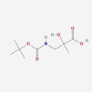 2-Hydroxy-2-methyl-3-[(2-methylpropan-2-yl)oxycarbonylamino]propanoic acid
