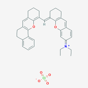 Xanthylium, 6-(diethylamino)-1,2,3,4-tetrahydro-4-[(5,8,9,10-tetrahydro-6H-benzo[c]xanthen-11-yl)methylene]-, perchlorate (9CI)