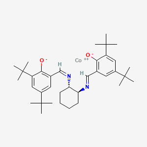 molecular formula C36H52CoN2O2 B1143135 cobalt(2+);2,4-ditert-butyl-6-[[(1S,2S)-2-[(3,5-ditert-butyl-2-oxidophenyl)methylideneamino]cyclohexyl]iminomethyl]phenolate CAS No. 188264-84-8