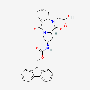 molecular formula C29H25N3O6 B1143143 2-[(6aR,8R)-8-(9H-芴-9-基甲氧羰基氨基)-6,11-二氧代-6a,7,8,9-四氢吡咯并[2,1-c][1,4]苯并二氮杂卓-5-基]乙酸 CAS No. 182624-46-0