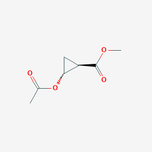 molecular formula C7H10O4 B1143145 rel-(1R,2R)-Methyl 2-acetoxycyclopropanecarboxylate CAS No. 168141-88-6