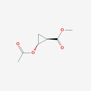 molecular formula C7H10O4 B1143145 (1R,2R)-Methyl 2-acetoxycyclopropanecarboxylate CAS No. 168141-88-6