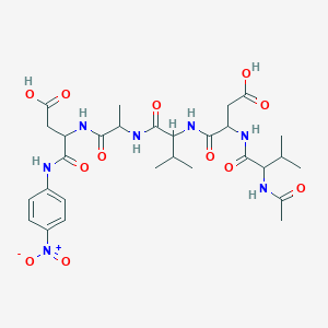 molecular formula C29H41N7O12 B1143150 N-乙酰缬氨酰-α-天冬酰缬氨酰丙氨酰-N-(4-硝基苯基)-α-天冬酰胺 CAS No. 189684-53-5
