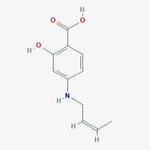 4-[(2Z)-2-Buten-1-ylamino]-2-hydroxybenzoic acid