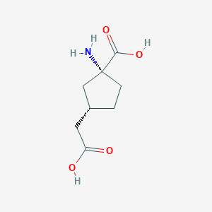 (1R,3S)-1-amino-3-(carboxymethyl)cyclopentane-1-carboxylic acid