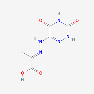 2-(2-(3,5-Dioxo-2,3,4,5-tetrahydro-1,2,4-triazin-6-yl)hydrazono)propanoic acid