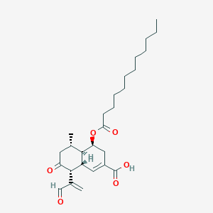 molecular formula C27H40O6 B114318 1-O-Dodecanoylpanal CAS No. 154381-71-2