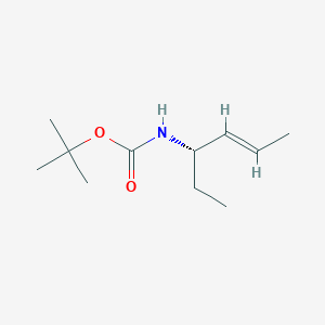 molecular formula C11H21NO2 B1143187 tert-butyl N-[(E,3S)-hex-4-en-3-yl]carbamate CAS No. 170080-37-2